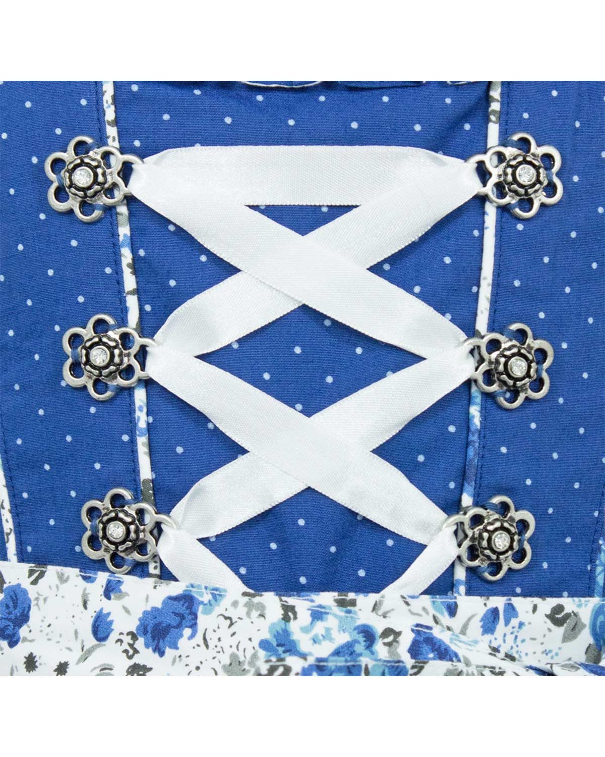 Country Maddox Children's Dirndl 'Zillerthal' 3-Piece, Floral Pattern, Blue and White Country Maddox Children's Dirndl 'Zillerthal' 3-Piece, Floral Pattern, Blue and White