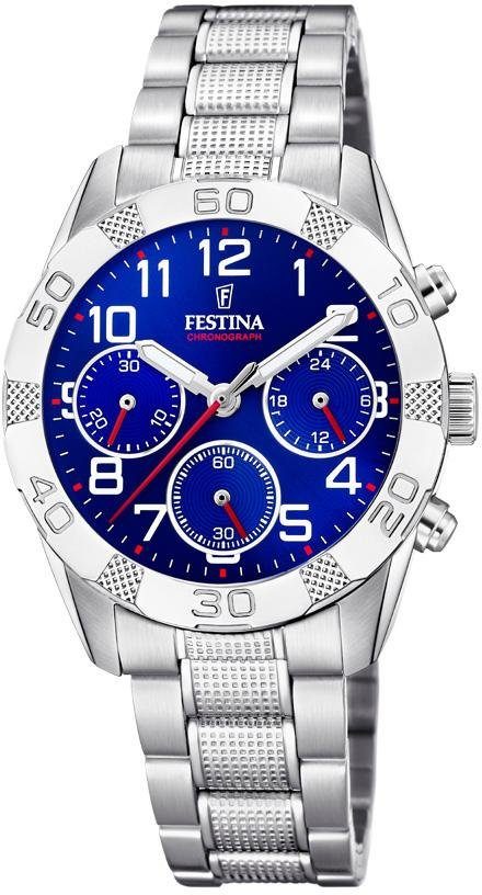 Festina Chronograph Junior, F20345/2, Armbanduhr, Quarzuhr, Kinderuhr, Stoppfuntion, ideal als Geschenk