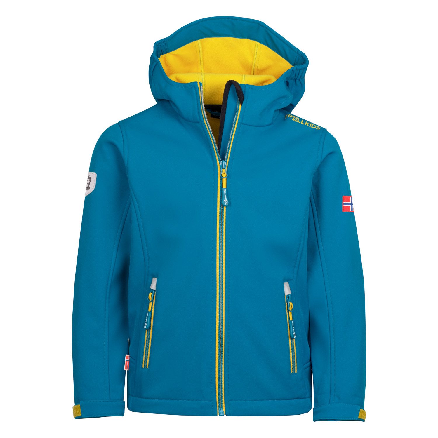 TROLLKIDS Trollfjord Softshell Jacket - Water-Resistant Kids' Outdoor Gear