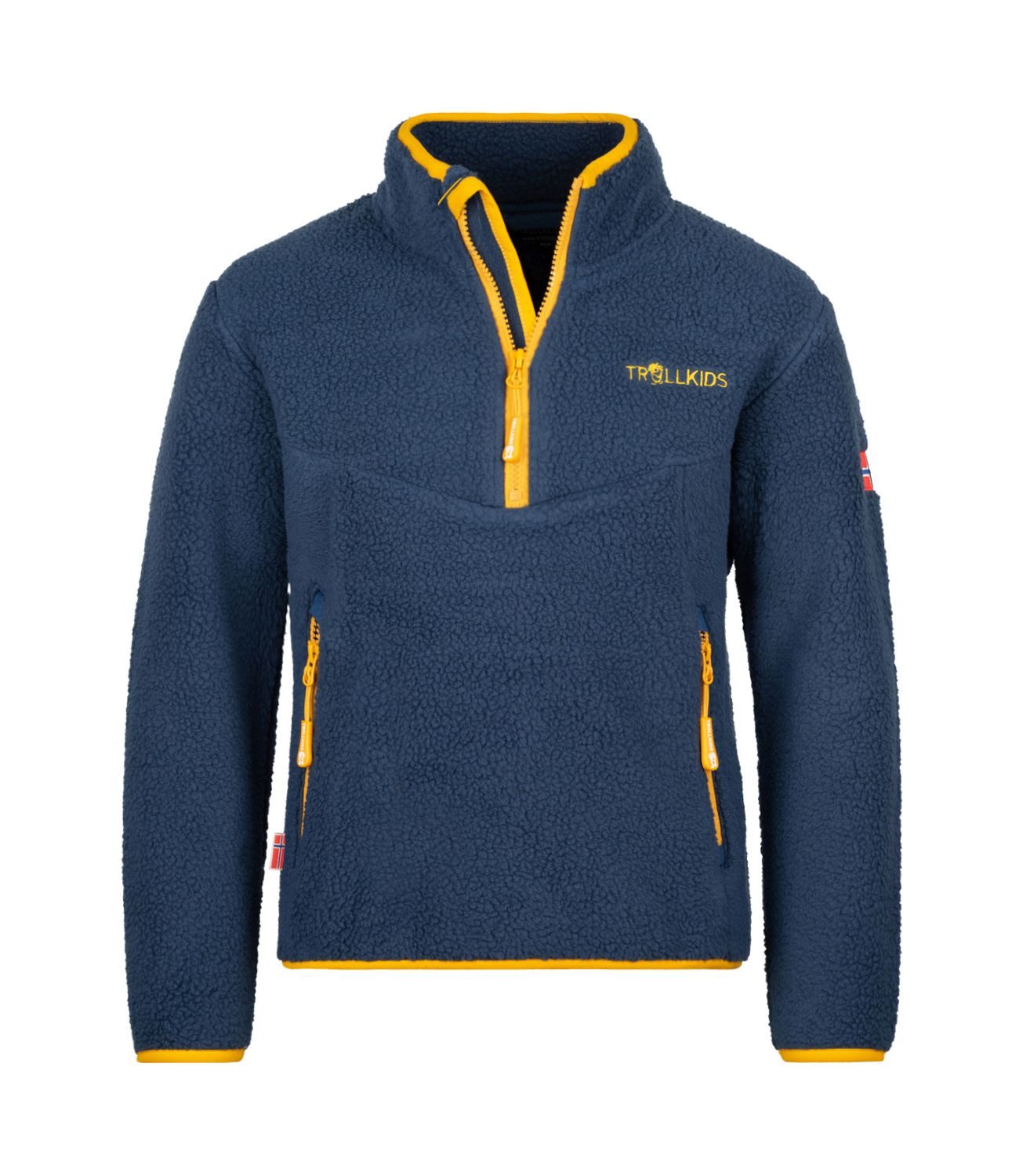 Trollkids Hemsedal Half Zip Fleece Pullover - Kids Warm & Cozy
