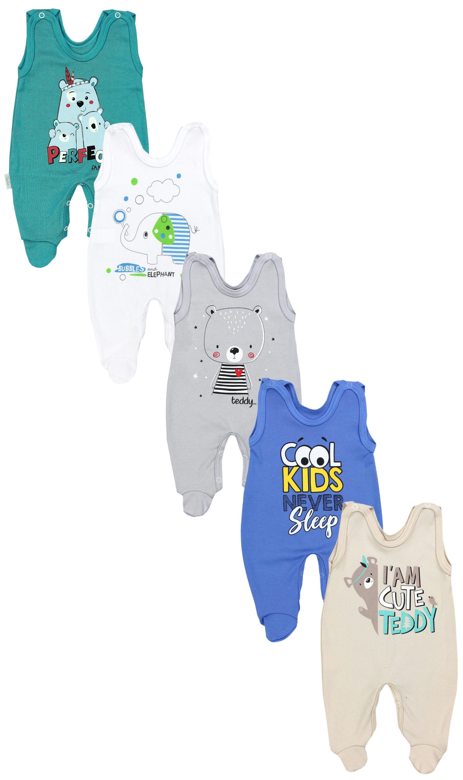 TupTam Strampler TupTam Baby Unisex Strampler mit Aufdruck Spruch 5er Pack (5-tlg)