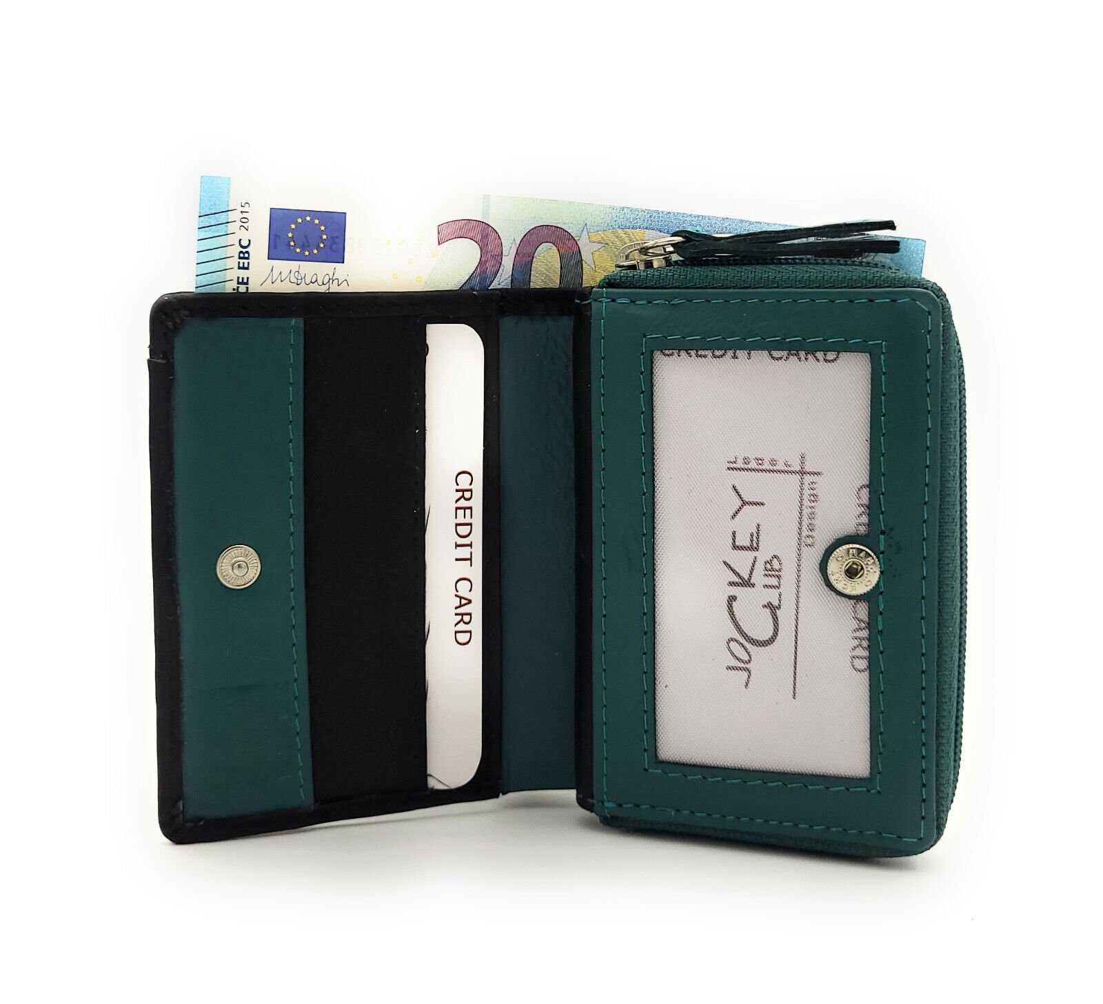 JOCKEY CLUB Mini Leather Wallet with RFID Protection