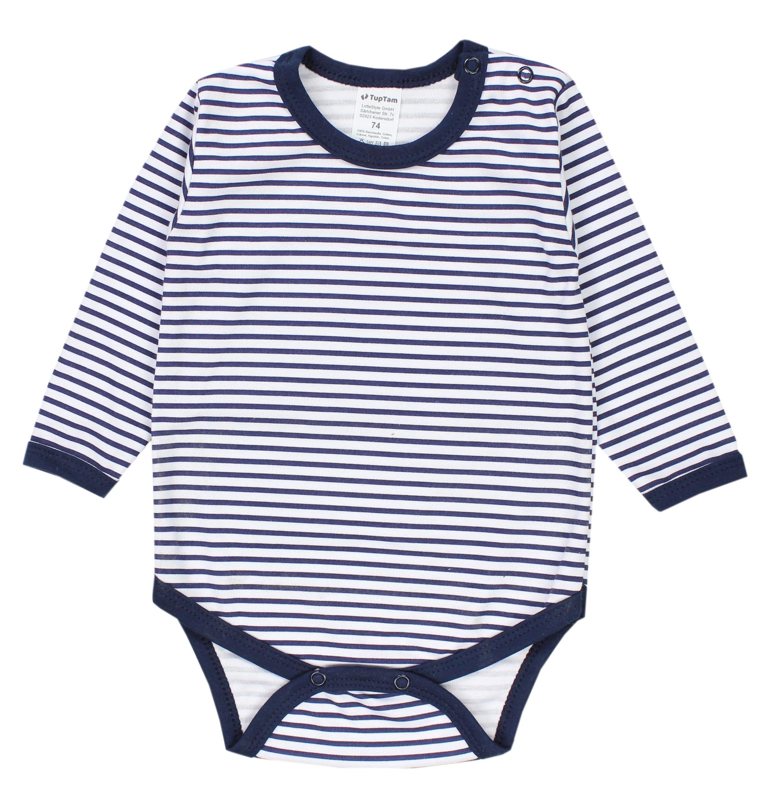 TupTam Langarmbody – TupTam Jungen Baby Body Langarm Unifarben 5er Pack