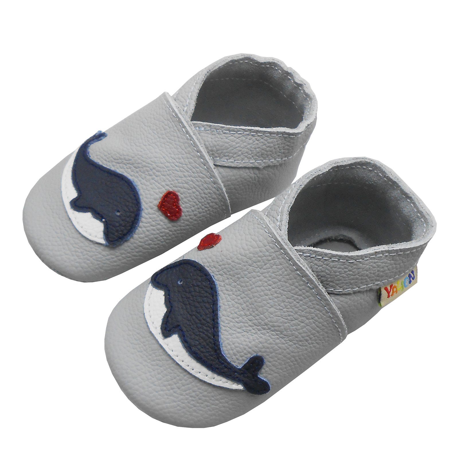 Yalion® Genuine Leather Baby Crawling Shoes - Soft Suede Soles