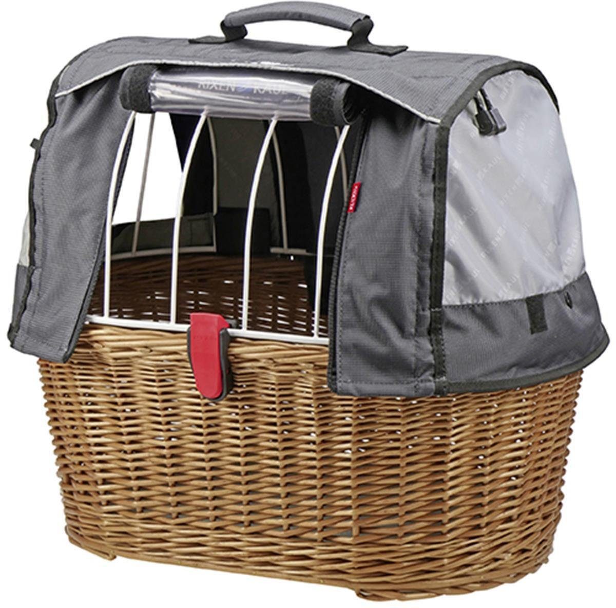 KlickFix Doggy Basket Weidenkorb - Secure & Comfortable Bike Pet Carrier