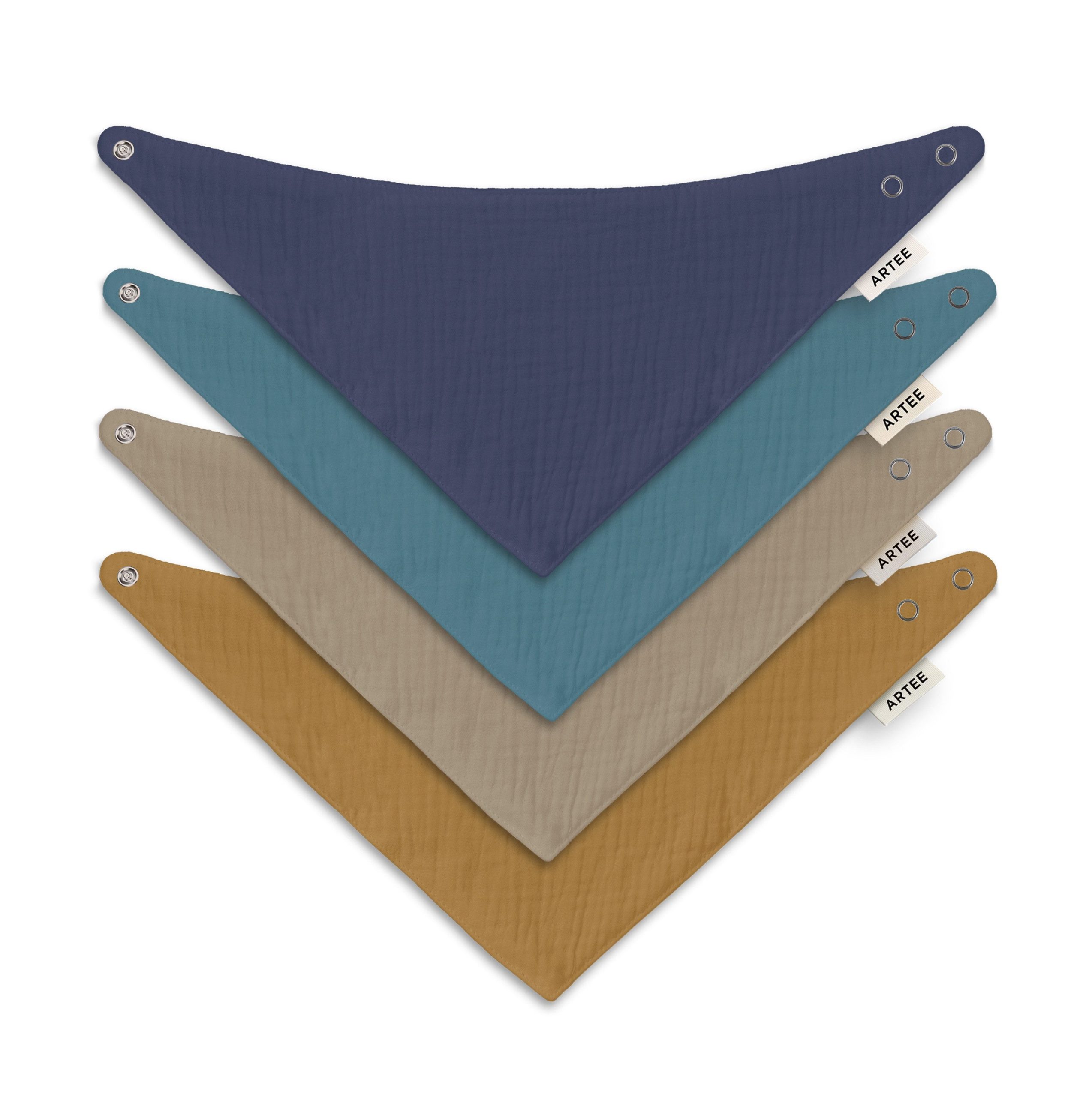 Artee Little Dutch Muslin Bib Set | Soft Organic Cotton Baby Bibs 0-18 Months