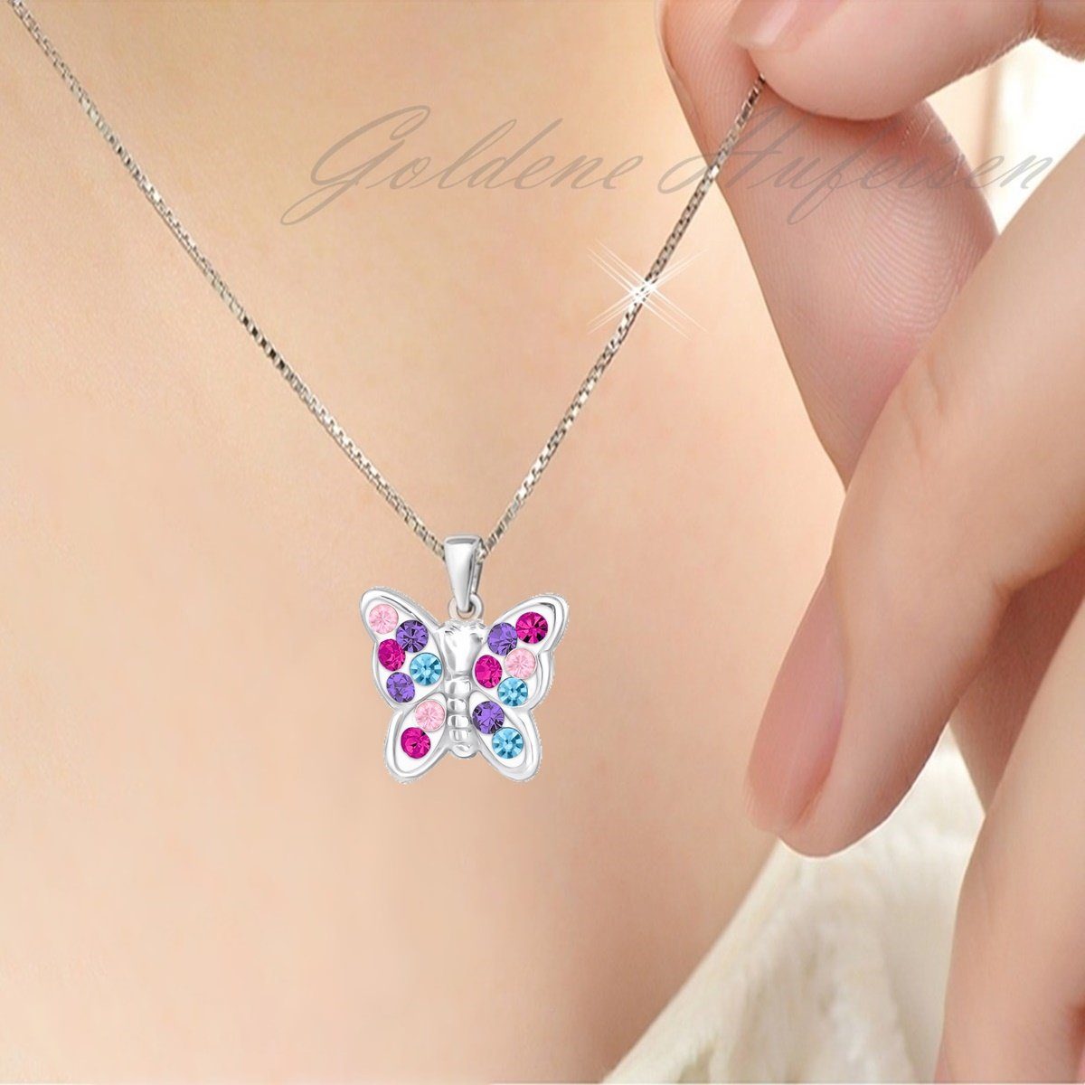 Goldene Hufeisen Kette Mädchen – Silber 925 | Order-and-Smile.de