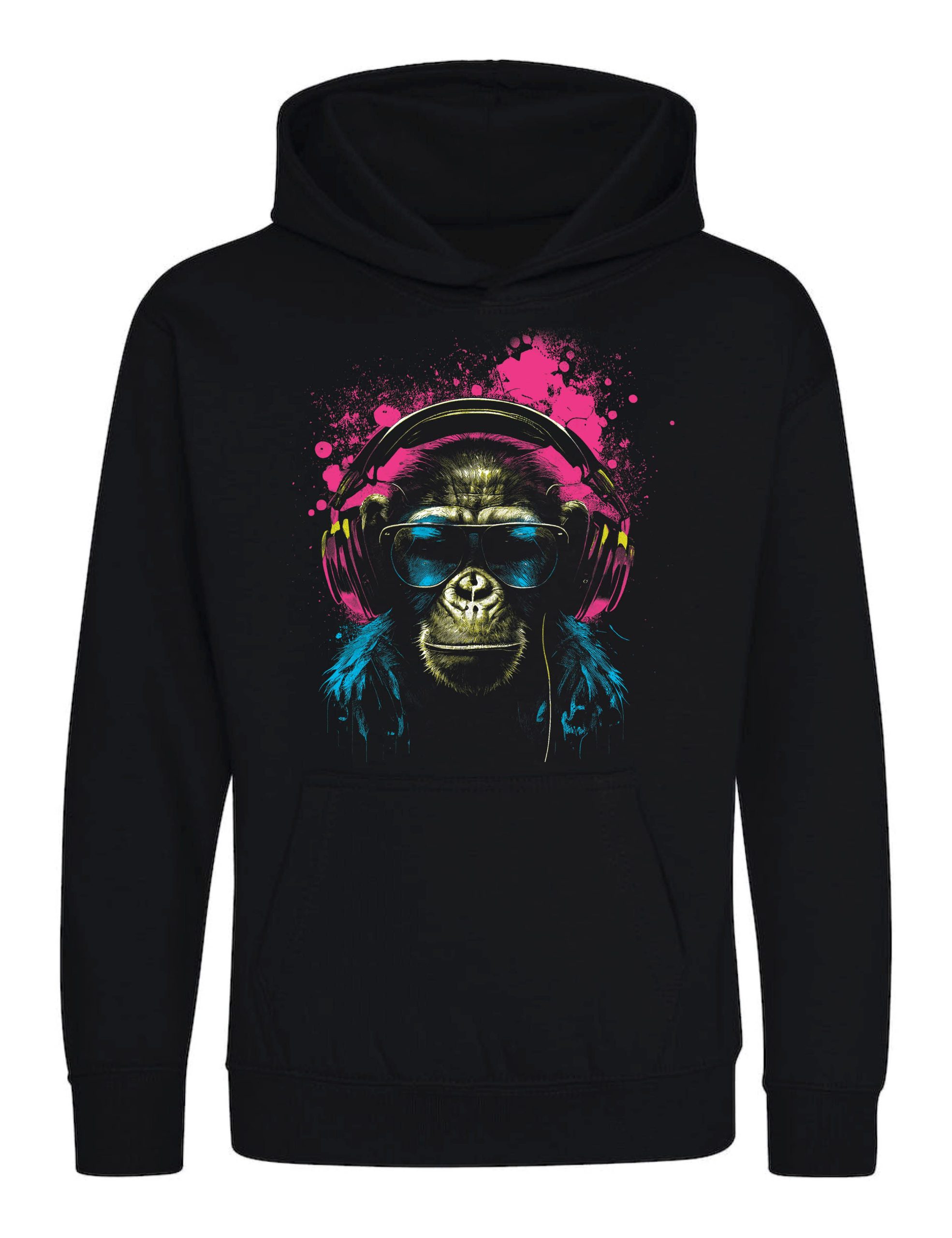 Youth Designz Kinder Hoodie Affe mit Headset - Trendiger Print