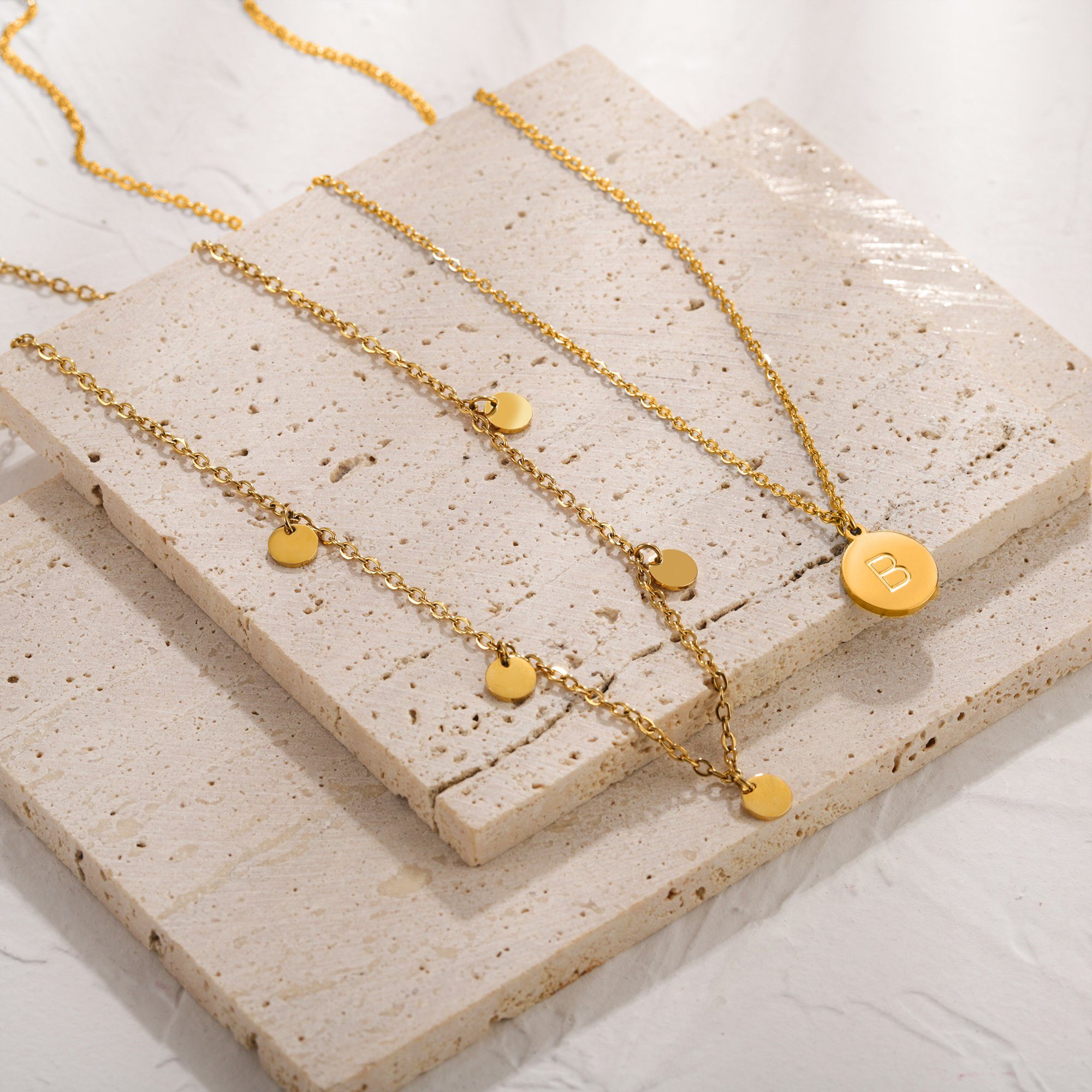 Kim Johanson Personalized Stainless Steel Necklace Set - Plate & A-Z Letters