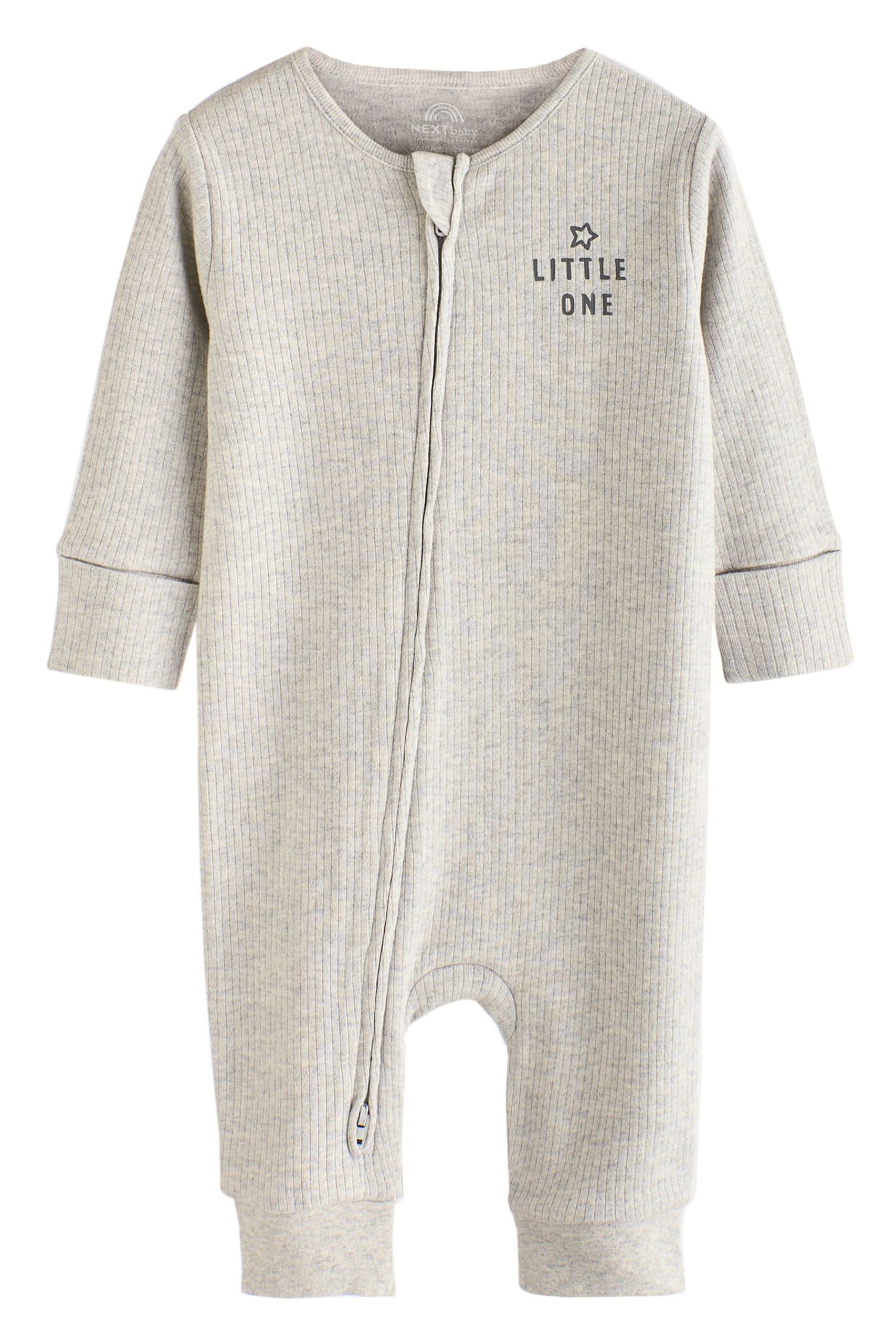 Next Baby Sleepsuits 3-Pack - Fleece & 2-Way Zip - Star Design Next Baby Sleepsuits 3-Pack - Fleece & 2-Way Zip - Star Design