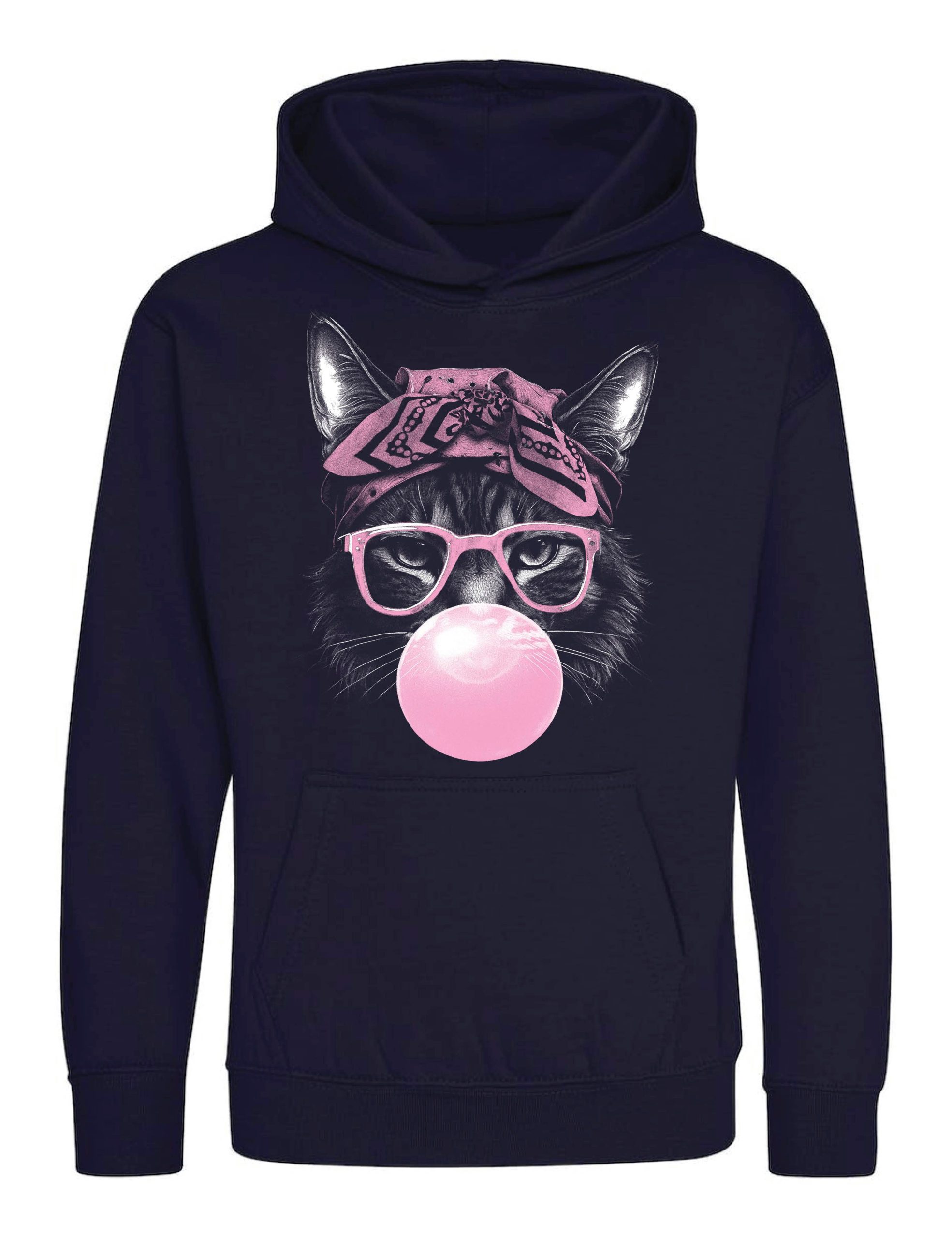 Youth Designz Cool Cat Glasses Kids Hoodie - Playful Cat Design