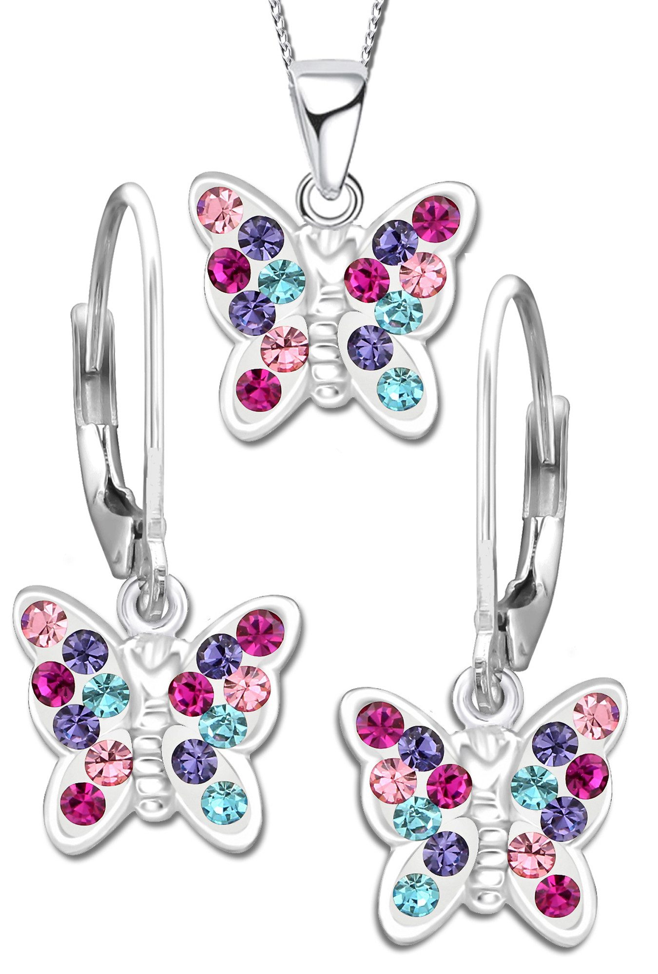 Limana OhrstecKer-Set 925 Silber Einhorn Pferde Schmetterling Kinderohrringe Kinderschmuck, Glitzer | Preisvergleich | DeutschlandCard