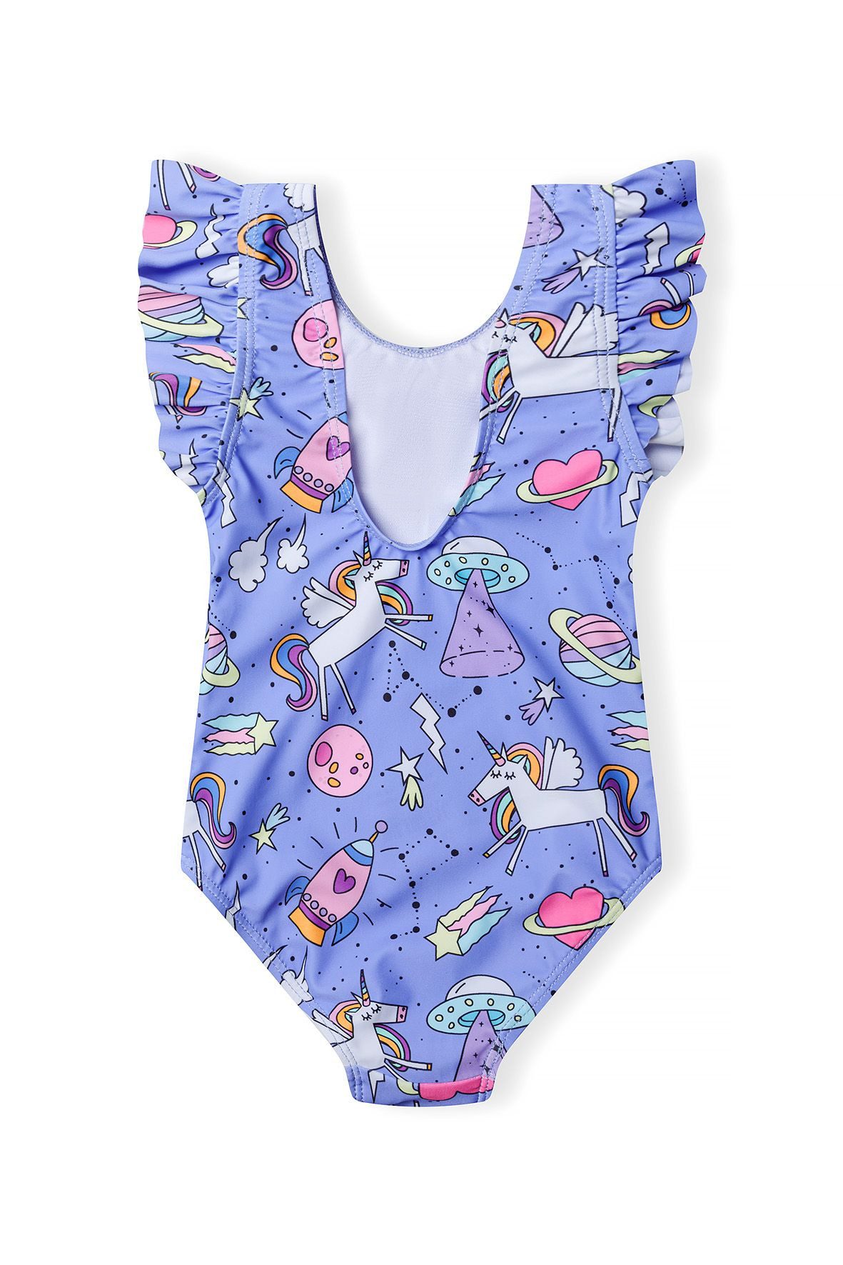 MINOTI Girls' Swimsuit - Asymmetric Ruffle Design (9m-8y)