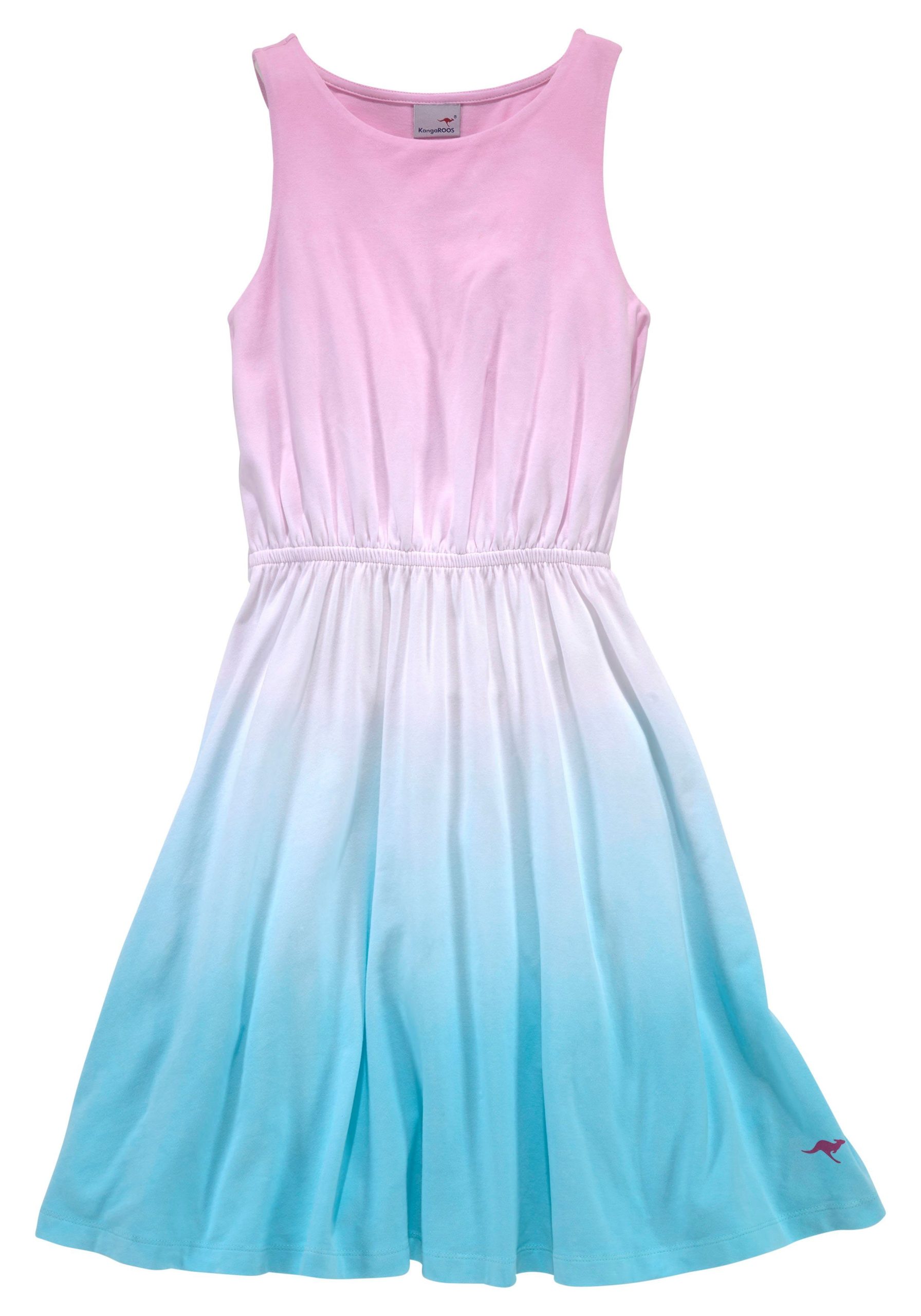 KangaROOS Jerseykleid, festliche Anlässe, kniefreie Länge, trendiger Dip-Dye-Look KangaROOS Jerseykleid, festliche Anlässe, kniefreie Länge, trendiger Dip-Dye-Look