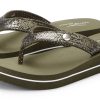 Venice Beach Badezehentrenner Sandale, Pantolette, Badeschuh ultralleicht mit Glitzerband VEGAN