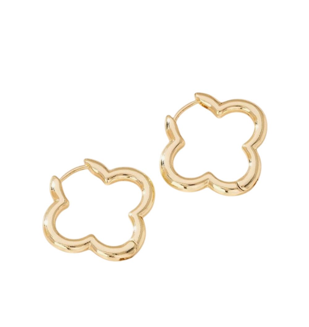 Lale Collection Clover & Bloom Earrings - Lucky Charm Gold & Green