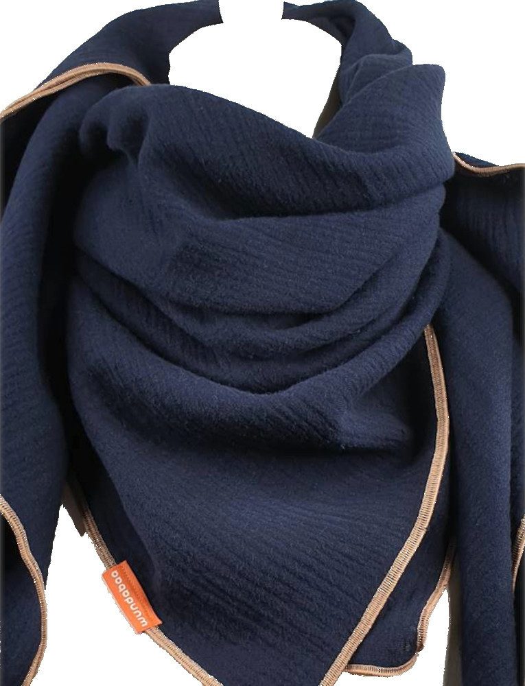 wundabaa Muslin Scarf - Soft Organic Cotton Wrap - Neck Scarf, Shawl, Triangle - Blue & More Colors