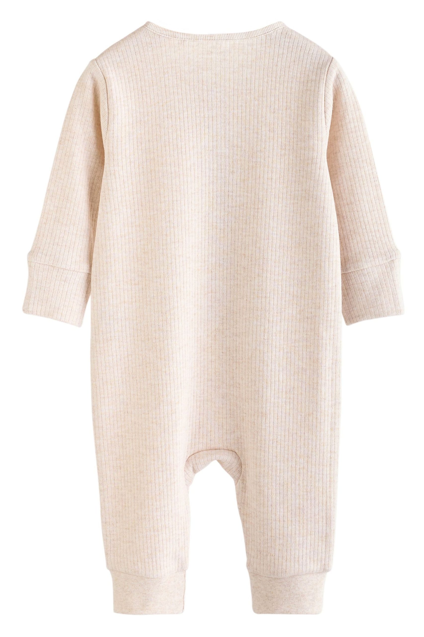 Next Baby Sleepsuits 3-Pack - Fleece & 2-Way Zip - Star Design