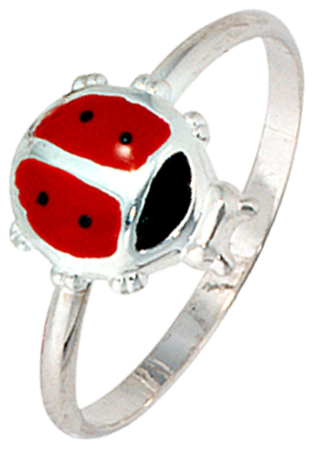 JOBO Children's Ring 'Marienkaefer' - 925 Sterling Silver with Enamel