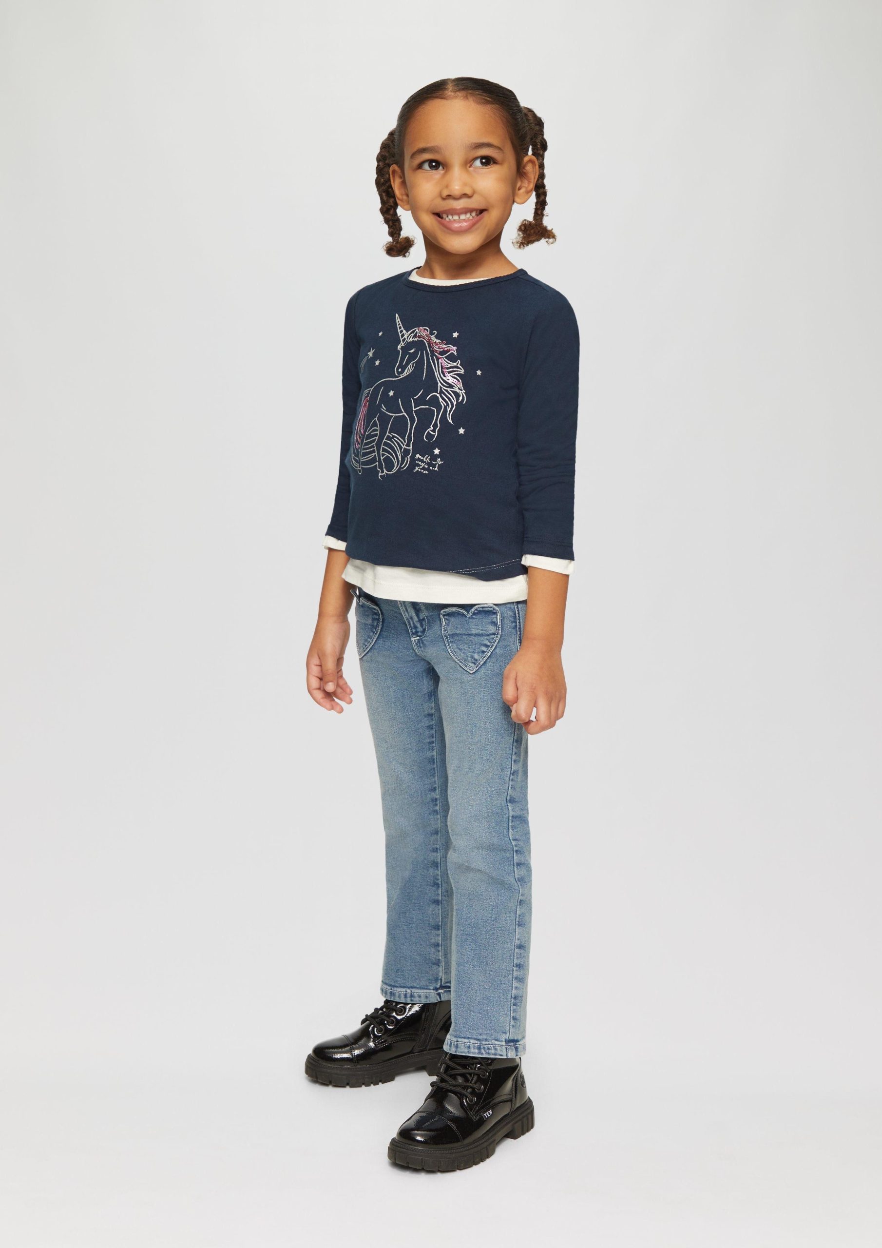 s.Oliver RED LABEL Long-Sleeve Shirt - Glitter & Sparkle for Kids