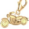 Golden Hufschmied Charm-Einhänger Motorrad Karabiner Charm Anhänger für Bettelarmband 925 Silber (inkl. Etui)