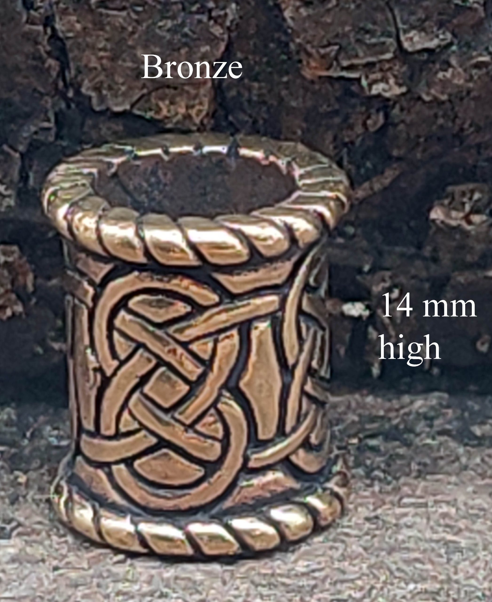 Kiss of Leather Driadem Bartperle Haarperle Bronze Keltknoten keltische Knoten 8mm Kiss of Leather Driadem Bartperle Haarperle Bronze Keltknoten keltische Knoten 8mm