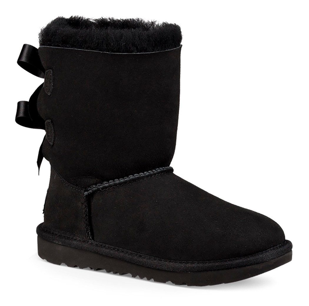 UGG K Bailey Bow II Boots: Satin Accent Winter Snow Boots