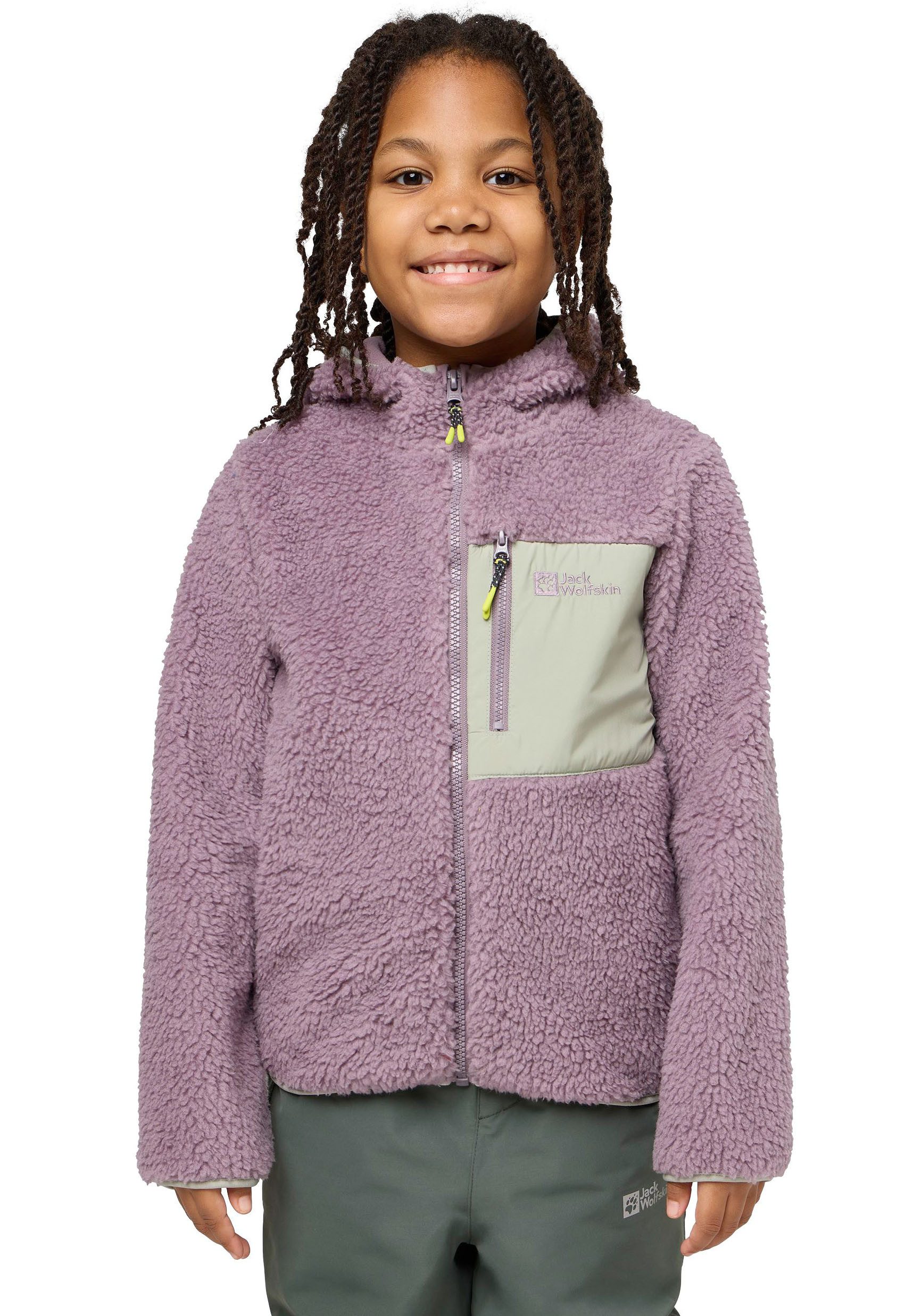 Jack Wolfskin ICE CURL HOOD JACKET K - Kids' Fleece Hoodie | Warm & Durable