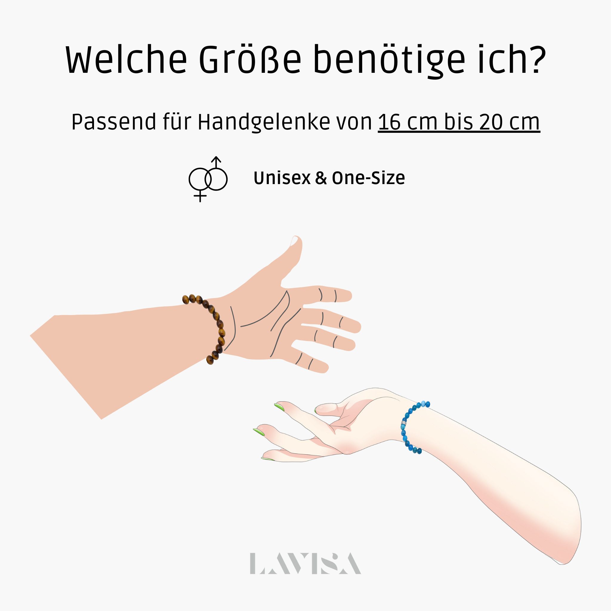 LAVISA Gemstone Bracelet | Natural Stone Beads | Healing Crystals | Unisex LAVISA Gemstone Bracelet | Natural Stone Beads | Healing Crystals | Unisex