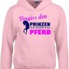 coole-fun-t-shirts Mädchen Hoodie "Vergiss den Prinzen, ich nehme das Pferd" - Reiten