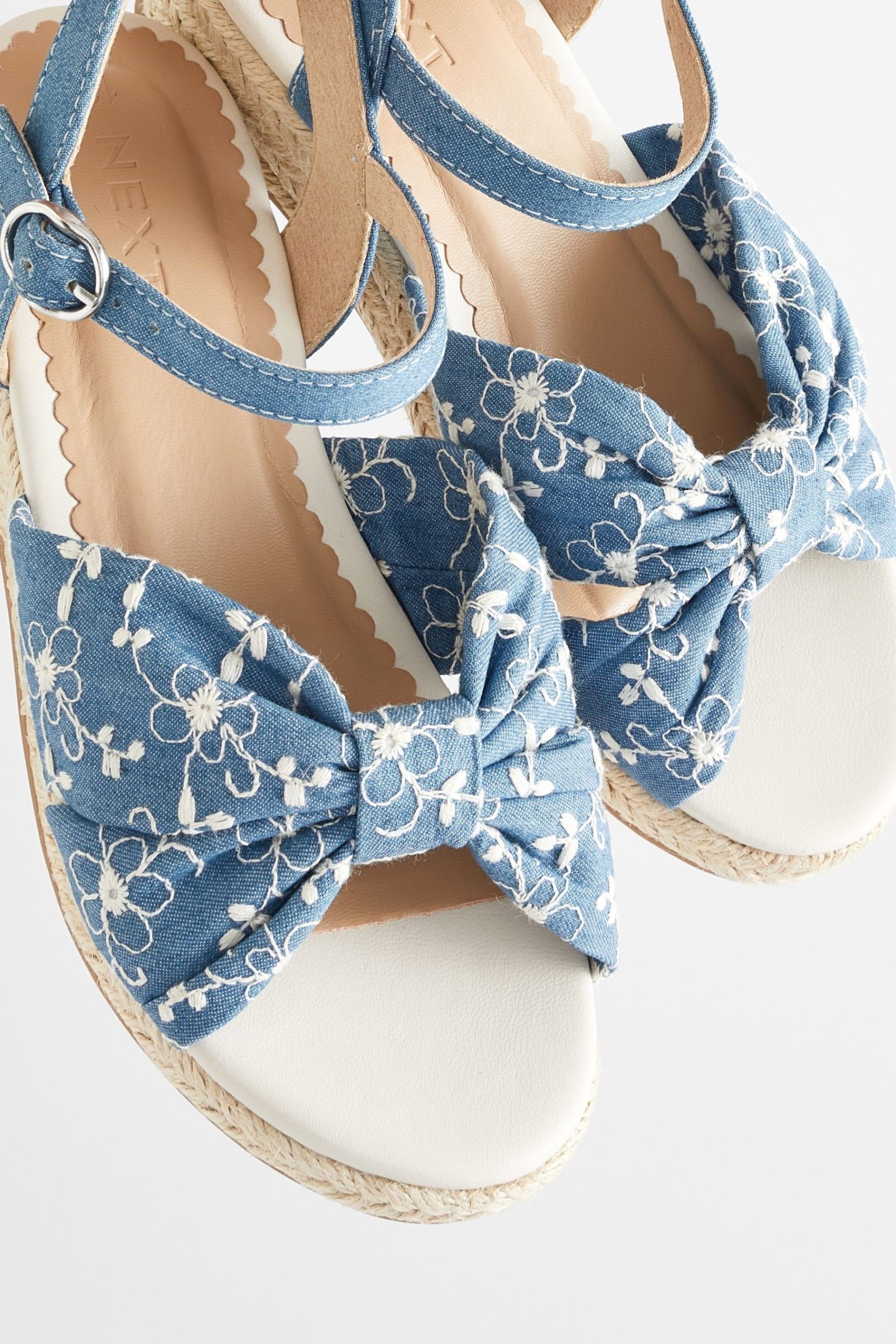 Next Bow Detail Wedge Sandals - Elegant & Comfortable Next Bow Detail Wedge Sandals - Elegant & Comfortable