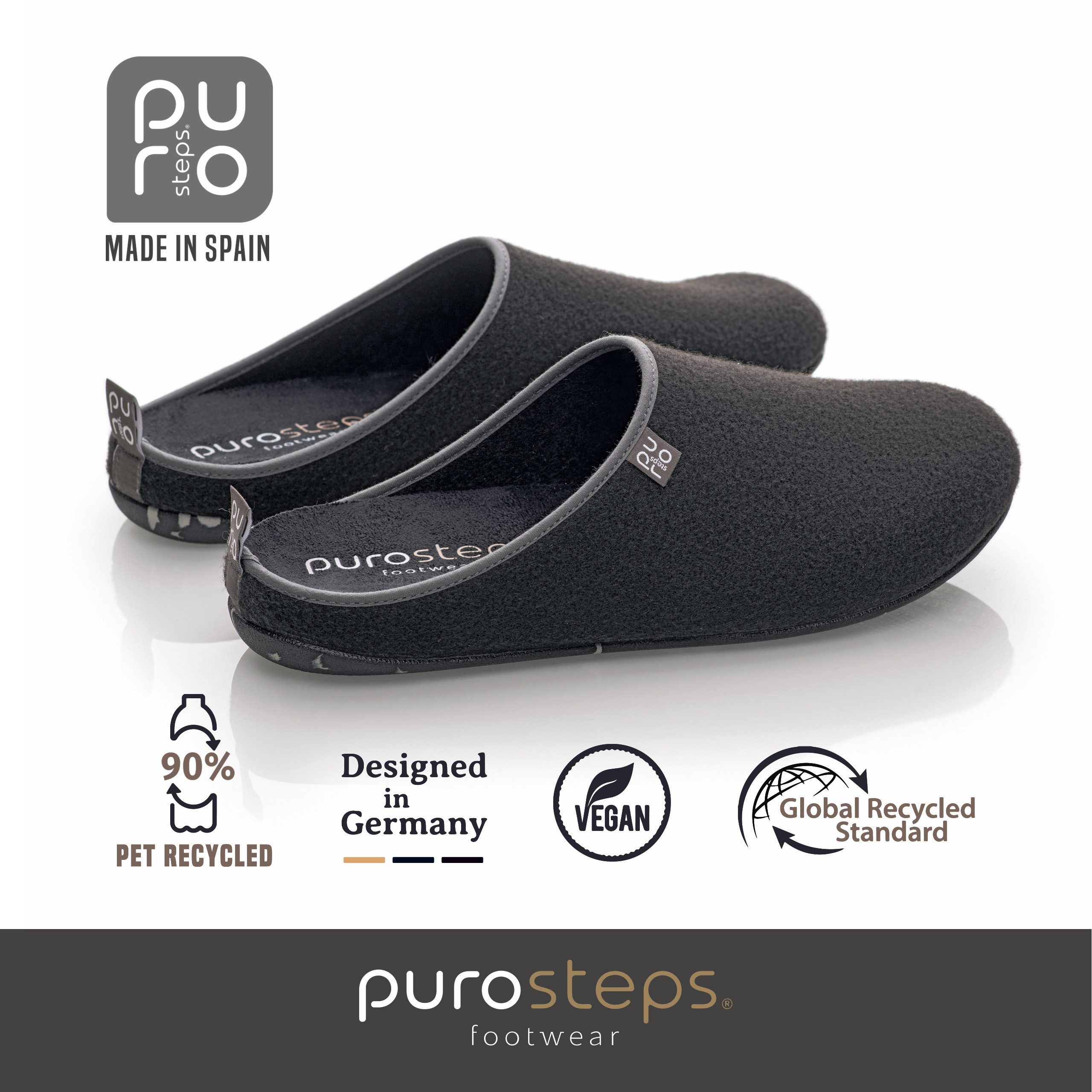 purosteps Fieltro-Eco Wool Felt House Slippers - Sustainable Comfort & Style