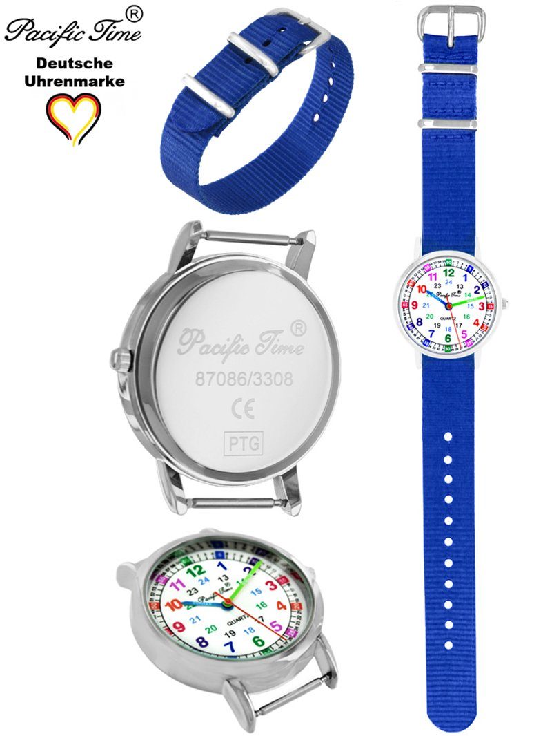 Pacific Time Children's Learning Quartz Watch - Interchangeable Strap & Fun Designs