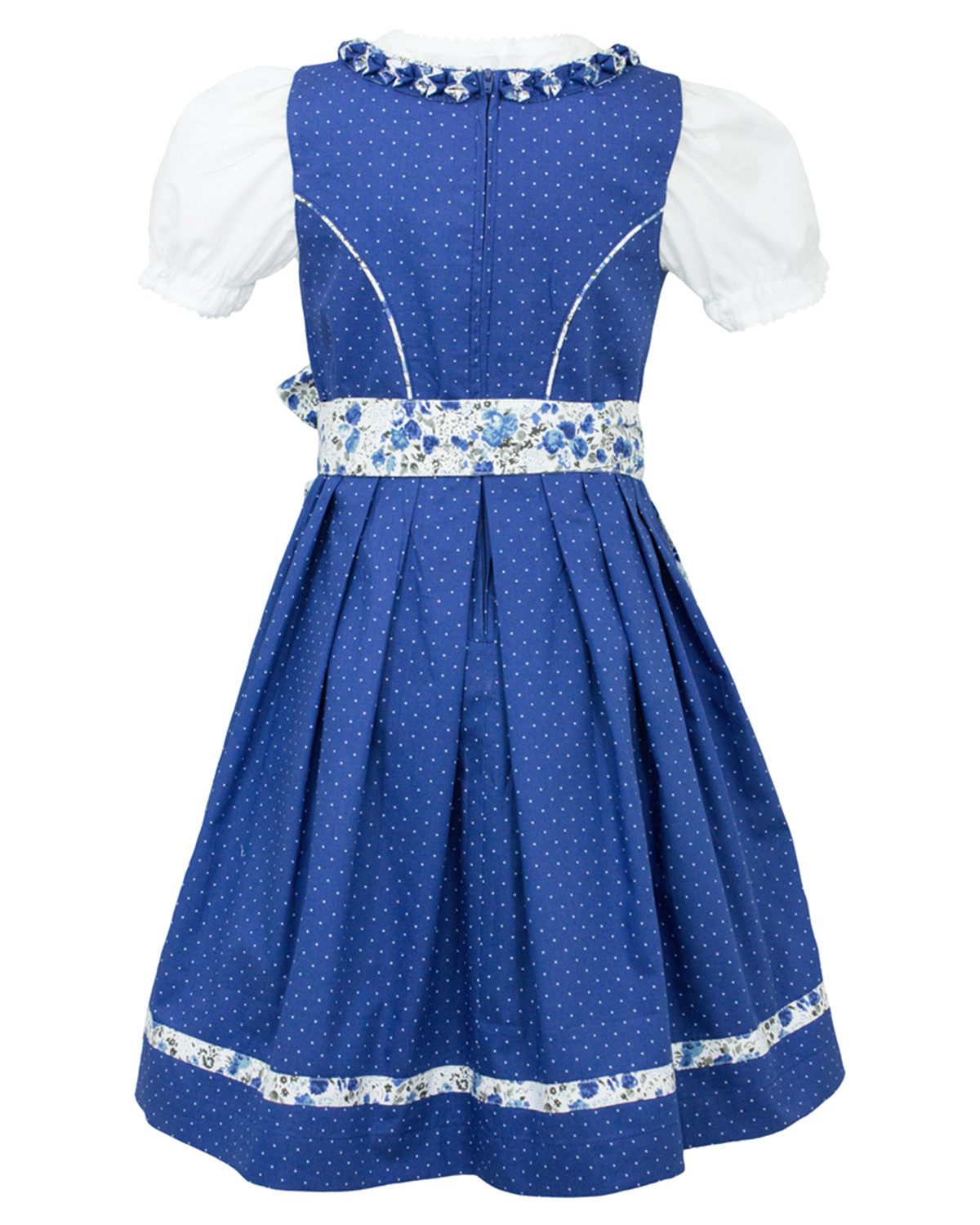 Country Maddox Children's Dirndl 'Zillerthal' 3-Piece, Floral Pattern, Blue and White Country Maddox Children's Dirndl 'Zillerthal' 3-Piece, Floral Pattern, Blue and White