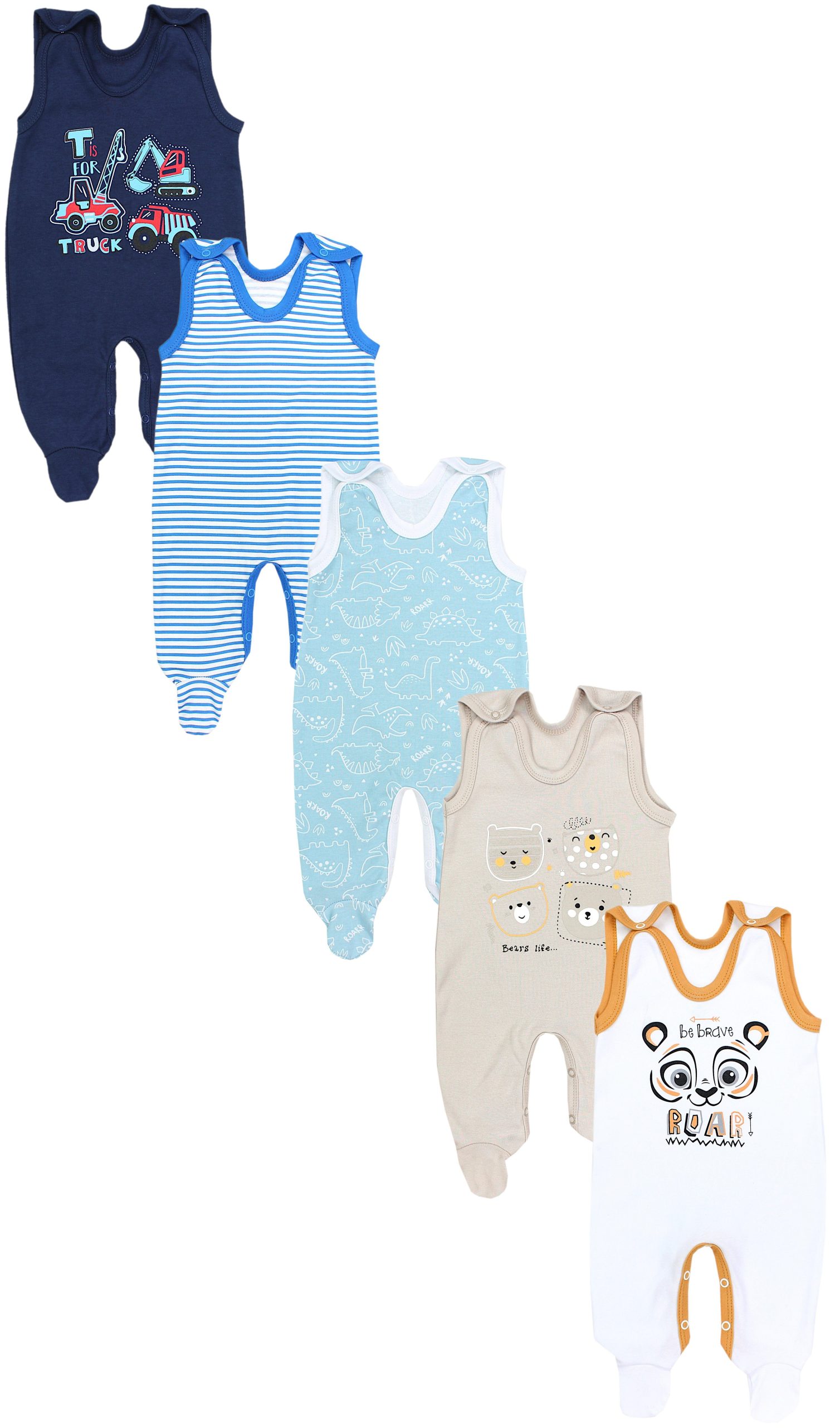 TupTam Strampler TupTam Baby Unisex Strampler mit Aufdruck Spruch 5er Pack (5-tlg)
