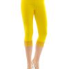 YESET Women's Capri 3/4 Leggings Lace Cotton Blend - [Color] - S-XXL