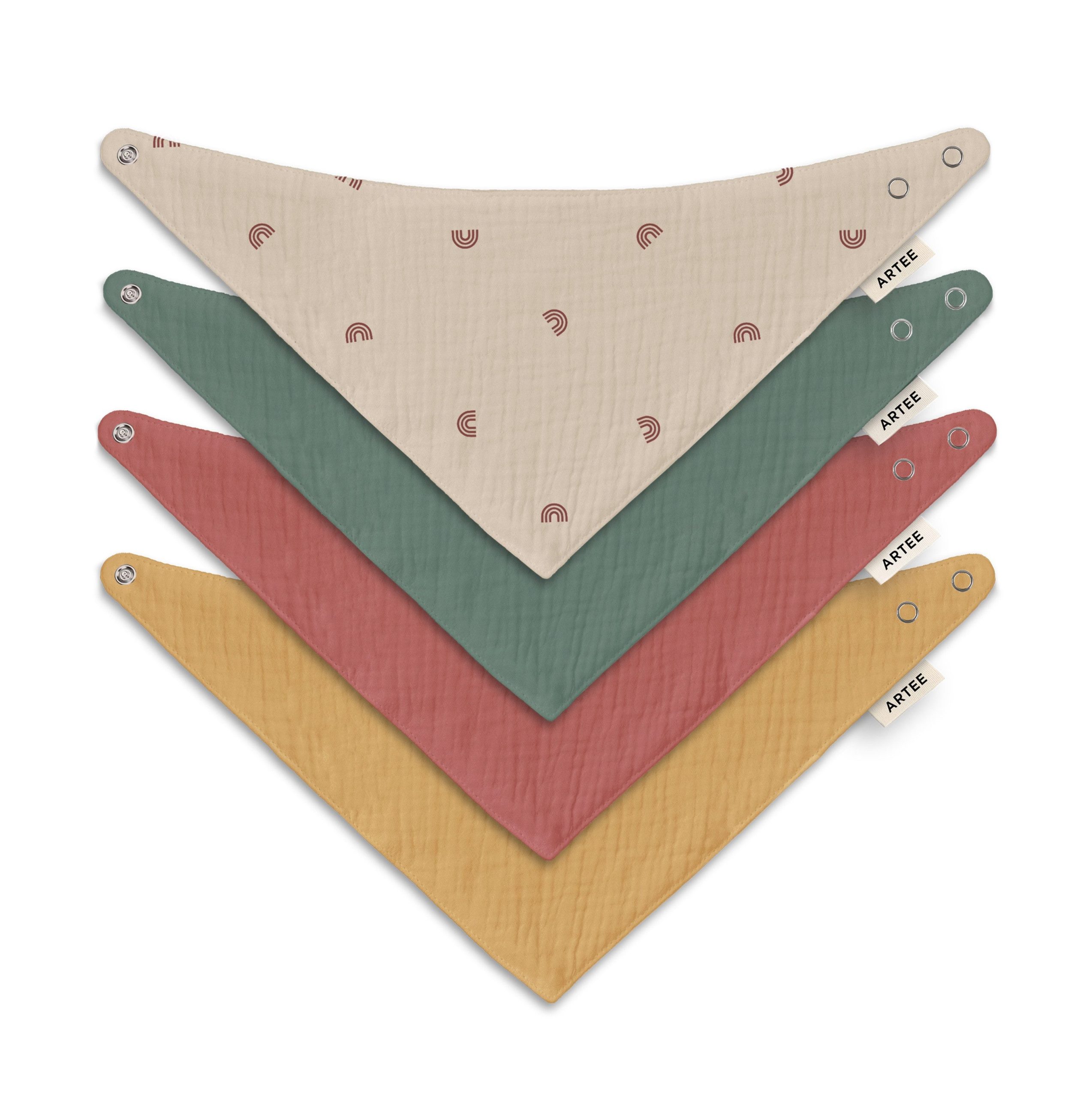 Artee Little Dutch Muslin Bib Set | Soft Organic Cotton Baby Bibs 0-18 Months