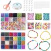 LA CUTE Perlenarmband Set DIY Schmuckperlen-Set: 18000 Glasperlen + Buchstaben- und Herzperlen