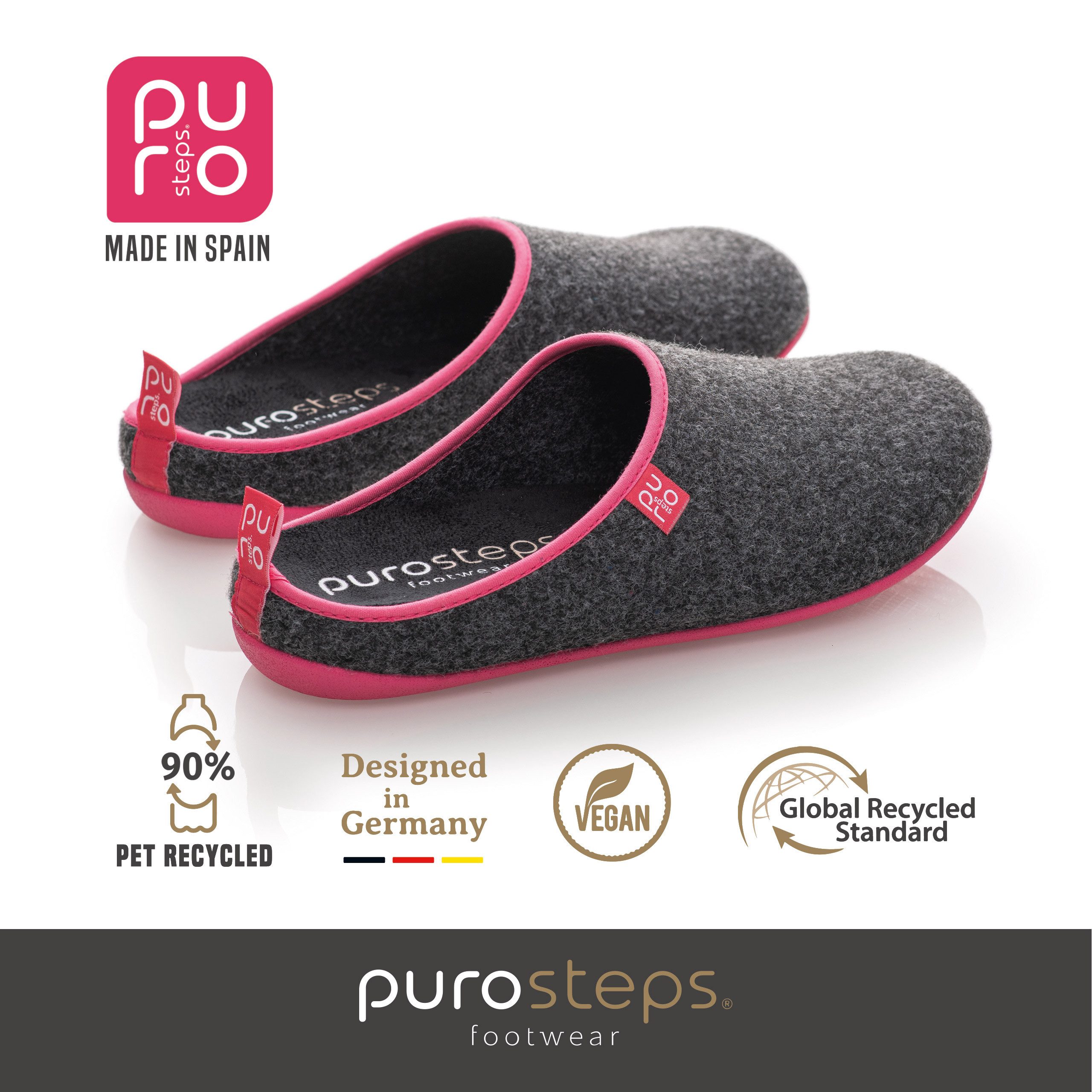 purosteps Fieltro-Eco Wool Felt House Slippers - Sustainable Comfort & Style