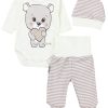 TupTam Baby Essentials Package - Unisex Long Sleeve Bodysuit, Pants & Hat Set