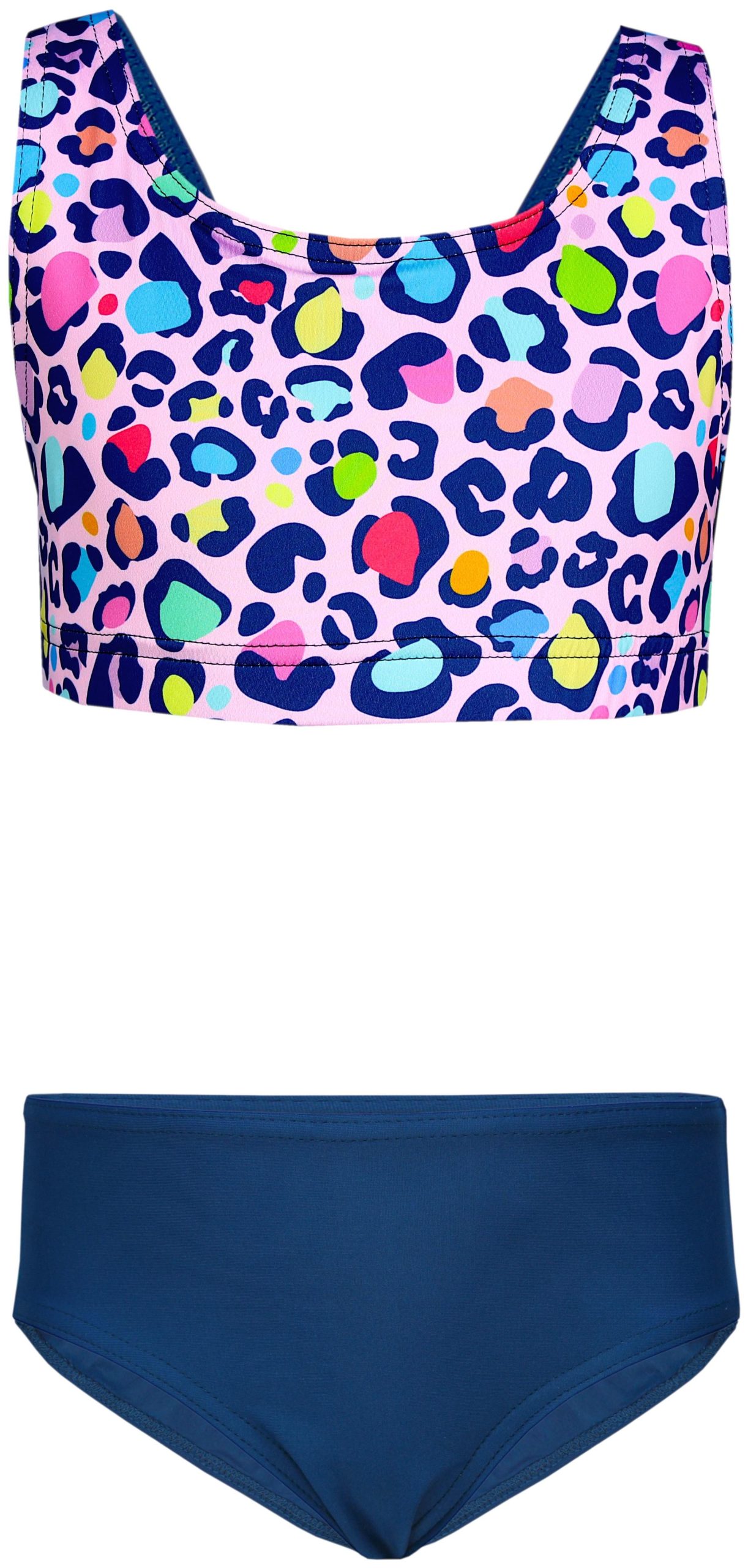 Aquarti Girls' Sports Bikini - Racerback Bustier & Bikini Slip - Made in EU