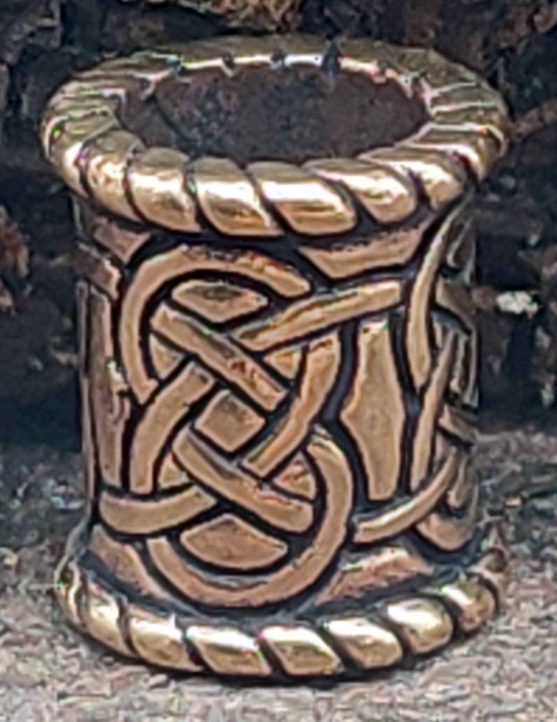 Kiss of Leather Driadem Bartperle Haarperle Bronze Keltknoten keltische Knoten 8mm Kiss of Leather Driadem Bartperle Haarperle Bronze Keltknoten keltische Knoten 8mm