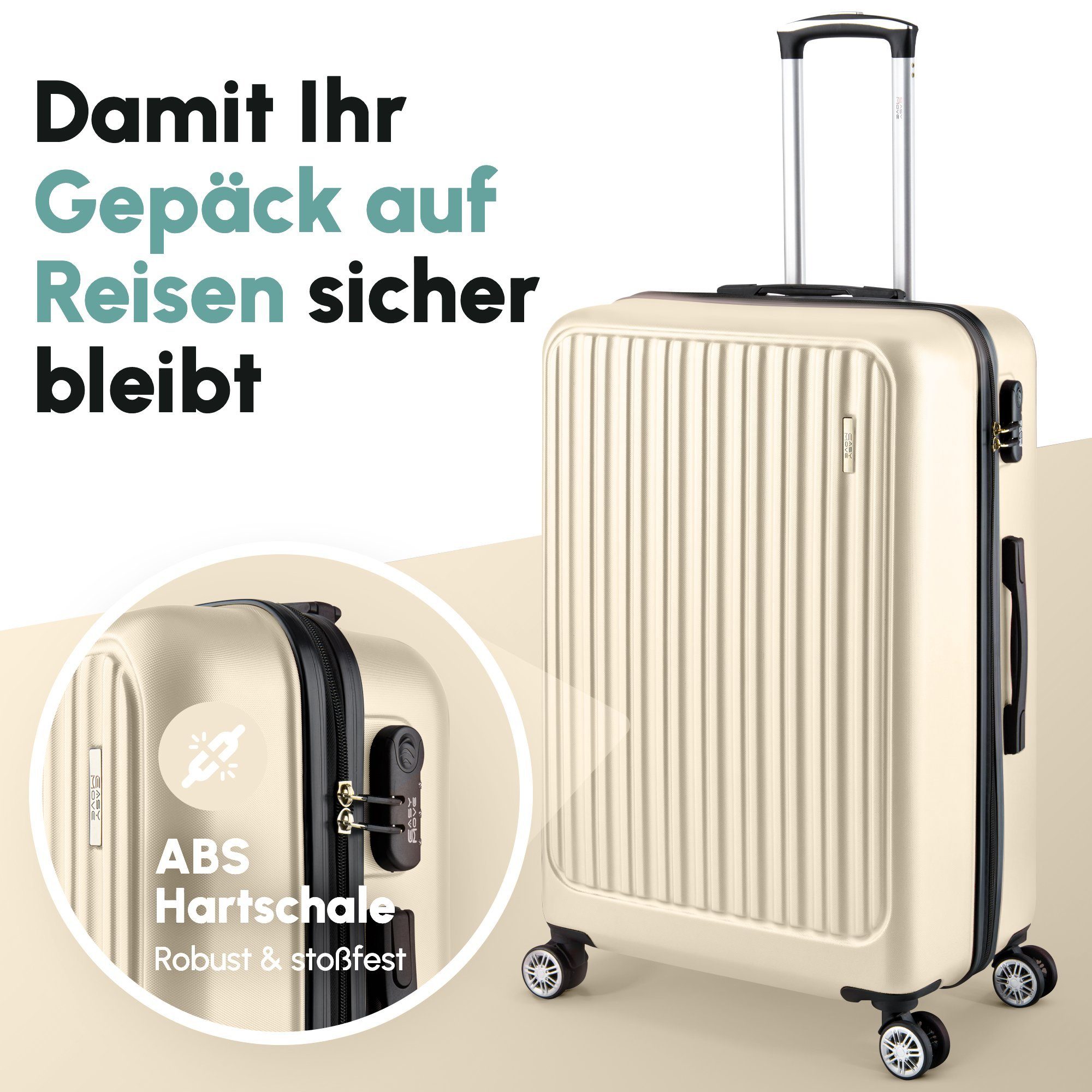 Easy Move ACE 026 Hartschalen-Trolley - Robuster Reisekoffer aus ABS