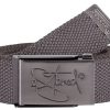 2Stoned Fabric Belt - Unisex Canvas Belt - Customizable Length - Classic Logo Buckle