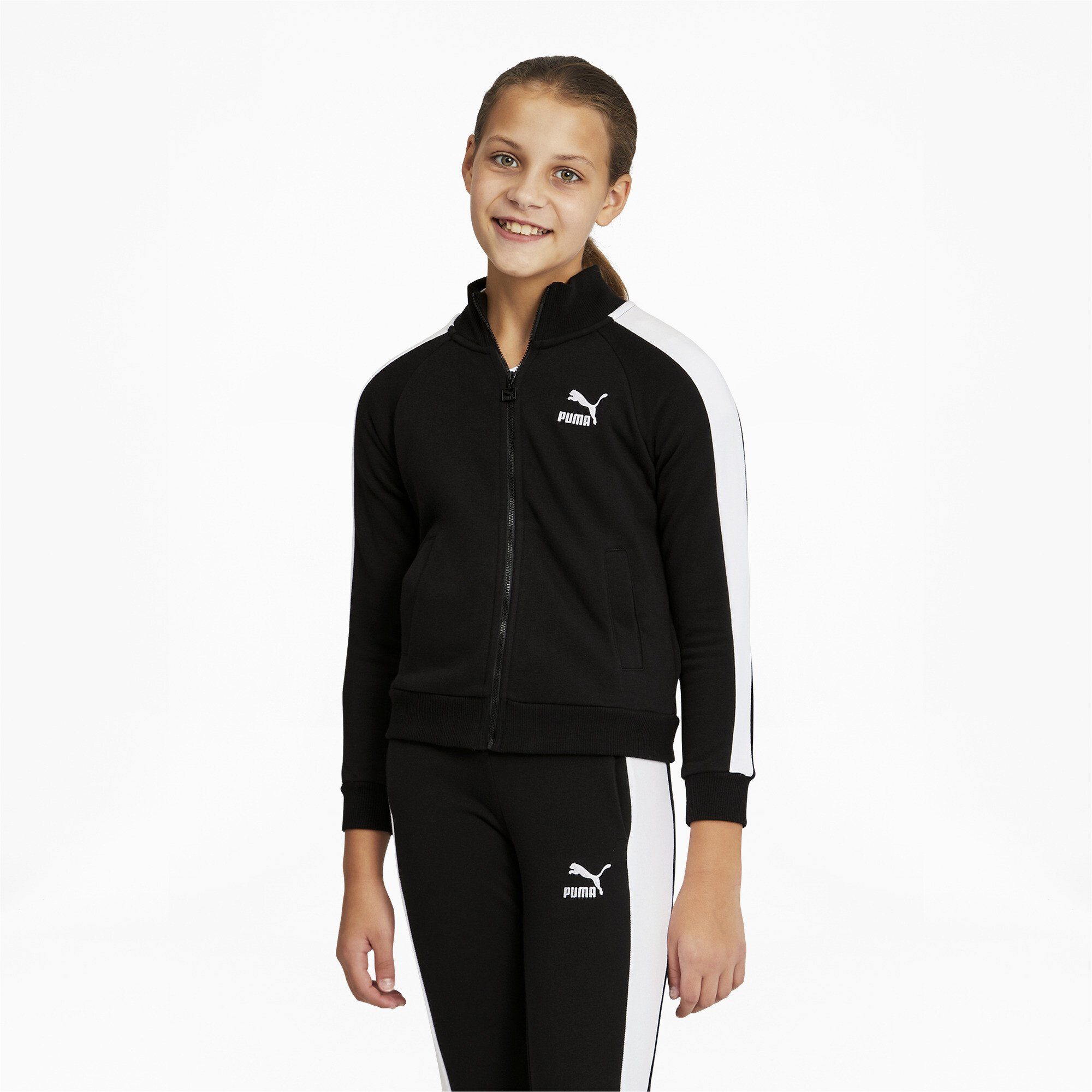 PUMA Girls' Classics T7 Training Jacket - Iconic Retro Sportswear