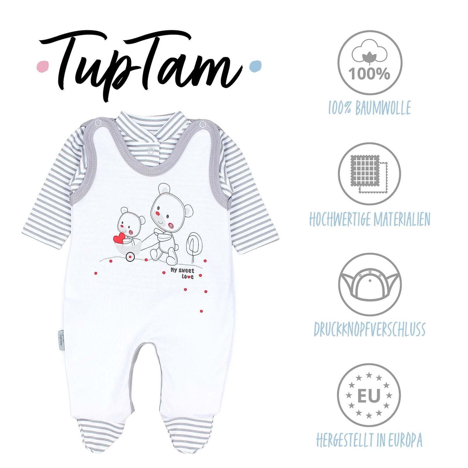 TupTam Baby Romper Set - Organic Cotton Animal Print & 'I Love Mum' - Girl & Boy