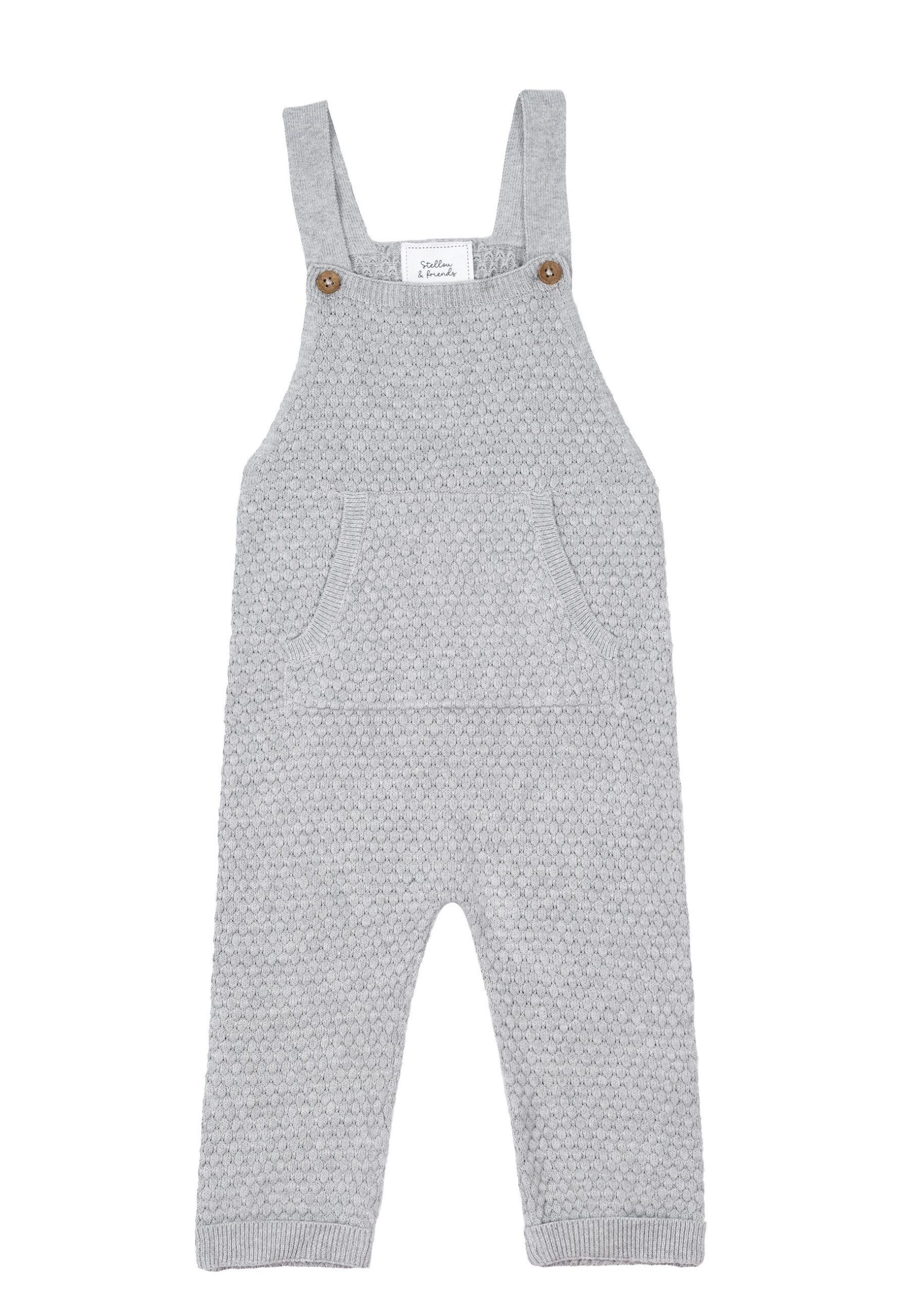 Stellou & Friends Knit Bib Overalls - Soft & Stylish Baby Clothes