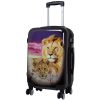 Trendyshop365 Hartschalen-Trolley 'Löwe' - Polycarbonate Suitcase with Lion Design