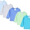 TupTam Wickelshirt TupTam Baby Jungen Langarm Wickelshirt Baumwolle 5er Set