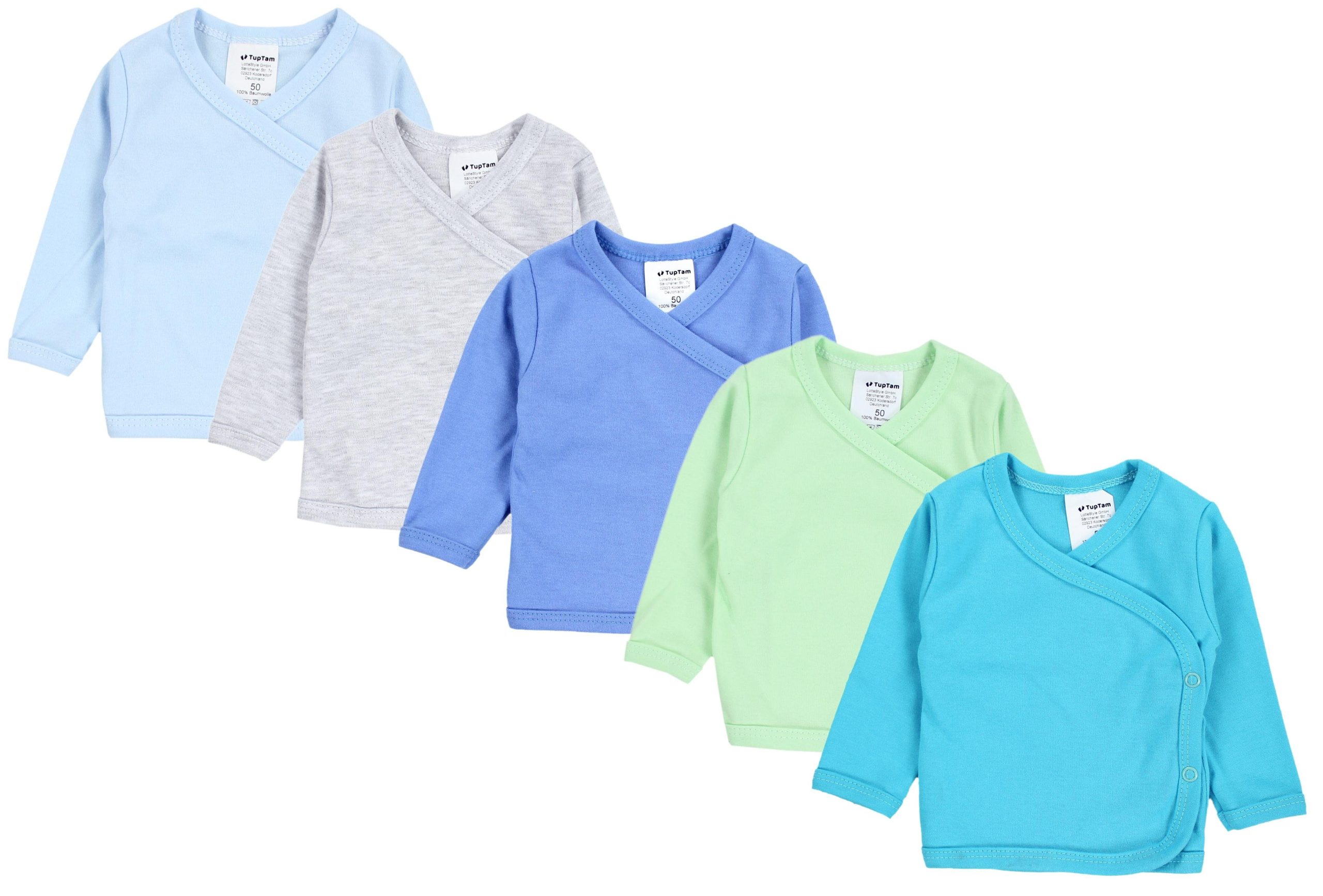 TupTam Wickelshirt TupTam Baby Jungen Langarm Wickelshirt Baumwolle 5er Set